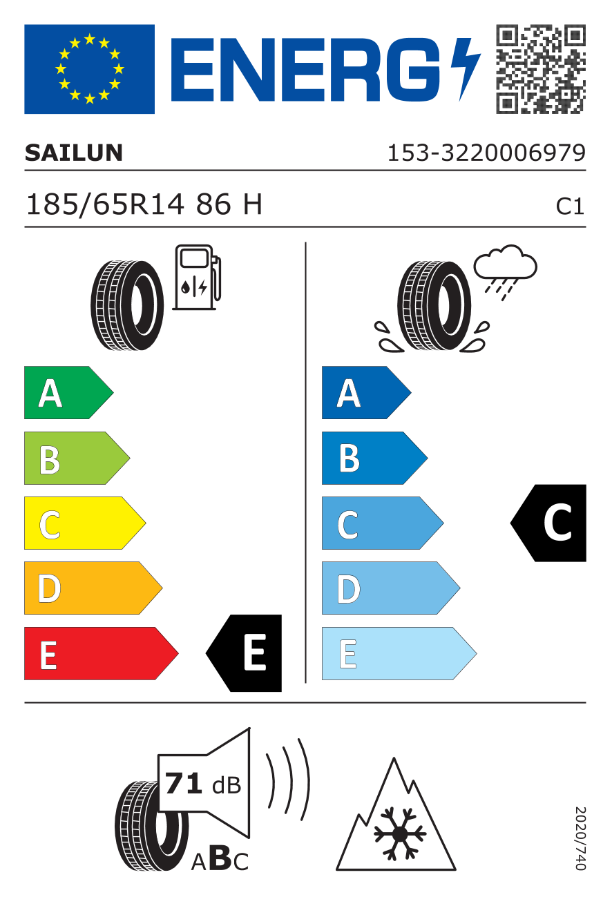 185/65R14 - Sailun Ice Blazer ALPINE+ - Vetrardekk - Image 2