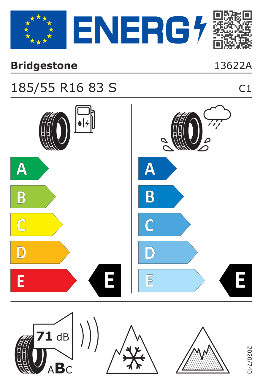 185/55R16 - Bridgestone Blizzak ICE - Vetrardekk - Image 2