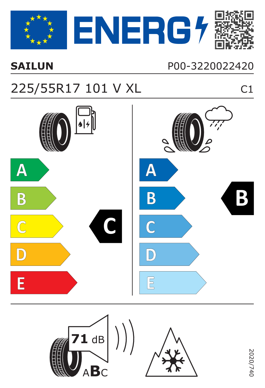 225/55R17 - Sailun Ice Blazer Alpine EVO2 - Vetrardekk - Image 2